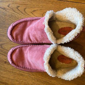 L.L. Bean Pink Fur Lined Slippers